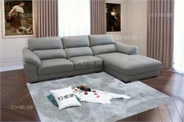 Tư vấn cách trang trí sofa da màu xám trong phòng khách