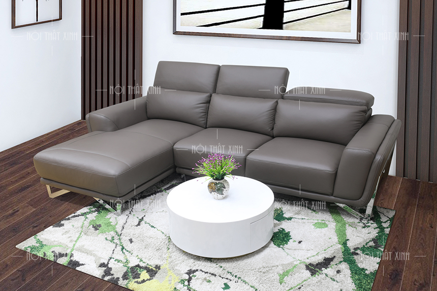 Sofa da cao cấp G8371 có sẵn tại Nội Thất Xinh
