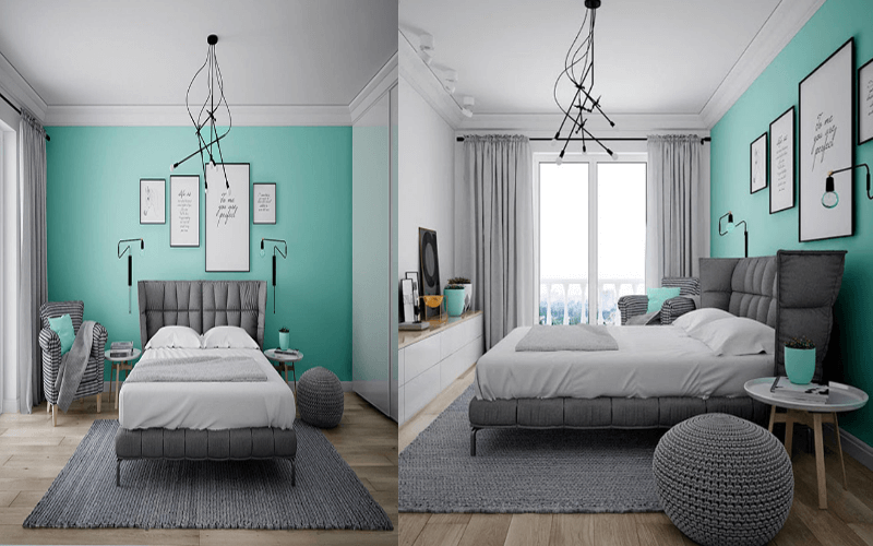 Cách phối màu sơn cho phòng ngủ nhỏ