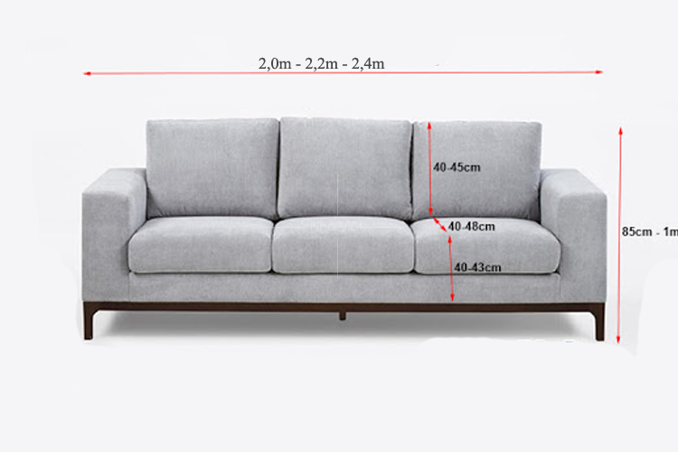 Kích thước ghế sofa 3 chỗ